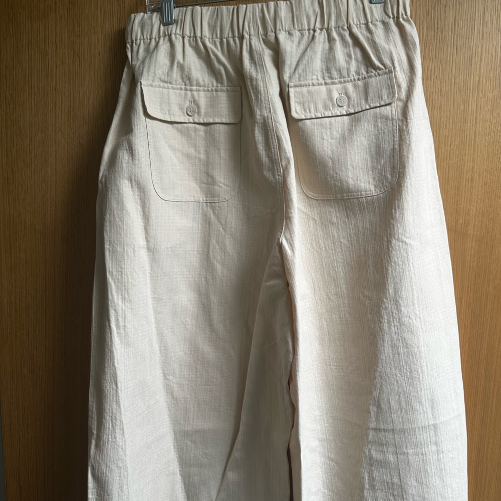 *NWT* Apiece Apart Manu drawstring pant in cream, size L - Picture 8 of 14